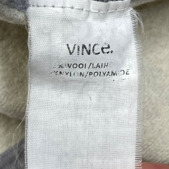 Vince Wool Double Face Hooded Poncho Sweater Gray M/L - Picture 6 of 9